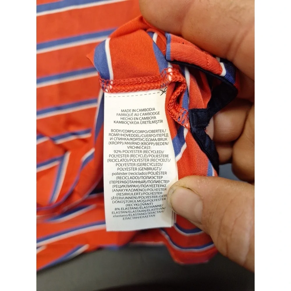RLX‎ Ralph Lauren Polo Mens Large Red White Blue Striped Golf Preppy County Club